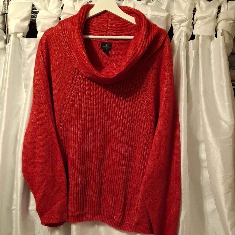 Worthington Vibrant Red Turtleneck Sweater 3×